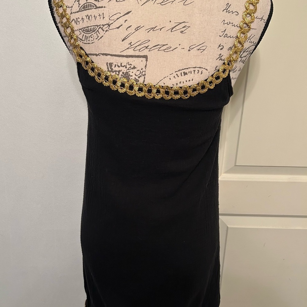 Julie Haus Elegant Black Dress with Gold Accents - Picture 5 of 5